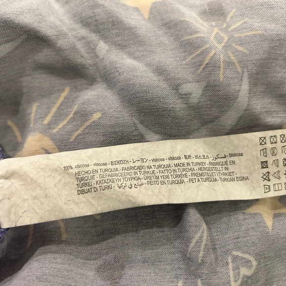 Zara Women's Purple and Blue mini Dress - Astrological -SZ L - Picture 5 of 5